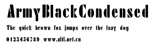ArmyBlackCondensed.ttf字體轉換器圖片