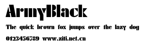 ArmyBlack.ttf字體轉換器圖片