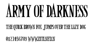 Army of Darkness.ttf字體轉換器圖片