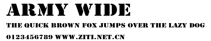 Army Wide.ttf字體轉換器圖片