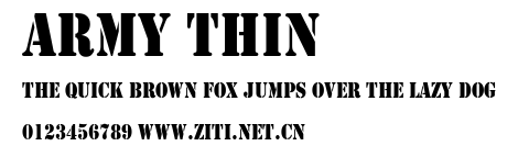 Army Thin.ttf字體轉換器圖片