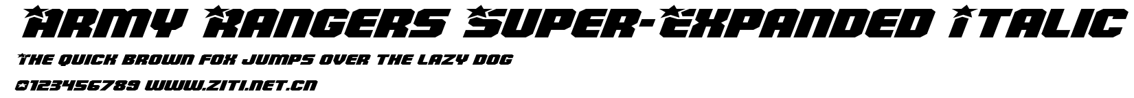Army Rangers Super-Expanded Italic.ttf字體轉換器圖片