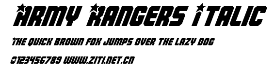 Army Rangers Italic.ttf字體轉換器圖片