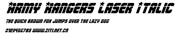 Army Rangers Laser Italic.ttf字體轉換器圖片