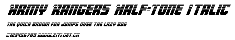 Army Rangers Half-Tone Italic.ttf字體轉換器圖片