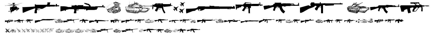 Army weapons tfb.ttf字體轉換器圖片