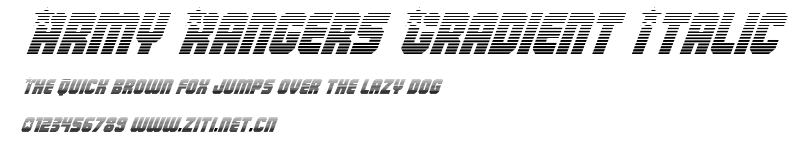 Army Rangers Gradient Italic.ttf字體轉換器圖片