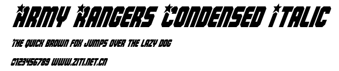 Army Rangers Condensed Italic.ttf字體轉換器圖片