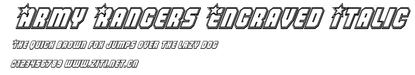 Army Rangers Engraved Italic.ttf字體轉換器圖片