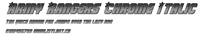 Army Rangers Chrome Italic.ttf字體轉換器圖片