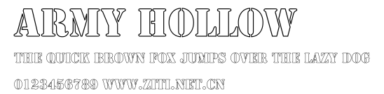 Army Hollow.ttf字體轉換器圖片