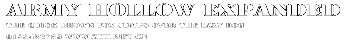 Army Hollow Expanded.ttf字體轉換器圖片