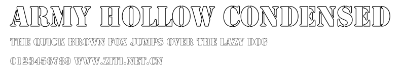 Army Hollow Condensed.ttf字體轉換器圖片