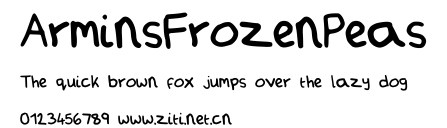 ArminsFrozenPeas.ttf字體轉換器圖片
