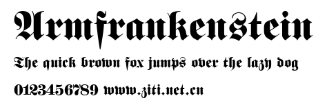 Armfrankenstein.ttf字體轉換器圖片
