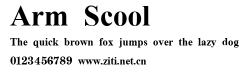 Arm Scool.ttf字體轉換器圖片