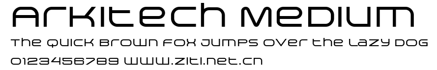 Arkitech Medium.ttf字體轉換器圖片
