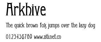 Arkhive.ttf字體轉換器圖片