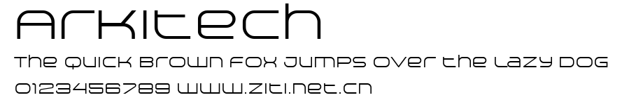 Arkitech.ttf字體轉換器圖片