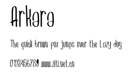 Arkara.ttf字體轉換器圖片