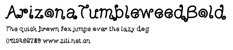 ArizonaTumbleweedBold.ttf字體轉換器圖片