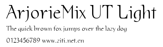 ArjorieMix UT Light.ttf字體轉換器圖片