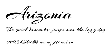 Arizonia.ttf字體轉換器圖片