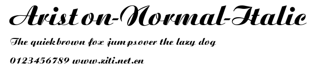 Ariston-Normal-Italic.ttf字體轉換器圖片
