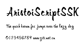 AristoiScriptSSK.ttf字體轉換器圖片