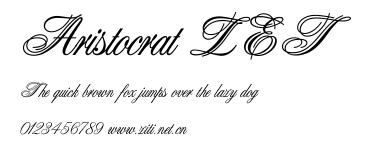 Aristocrat LET.ttf字體轉換器圖片