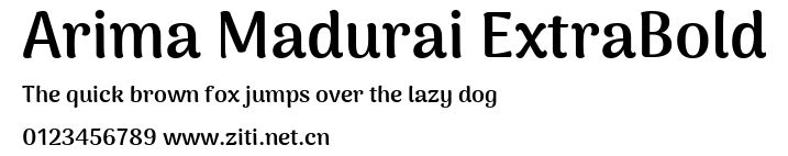 Arima Madurai ExtraBold.ttf字體轉換器圖片