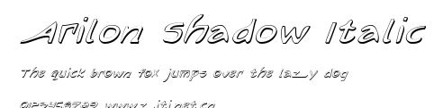Arilon Shadow Italic.ttf字體轉換器圖片