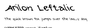 Arilon Leftalic.ttf字體轉換器圖片