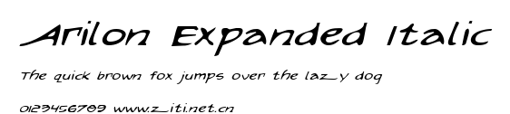 Arilon Expanded Italic.ttf字體轉換器圖片