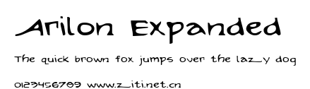 Arilon Expanded.ttf字體轉換器圖片