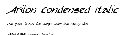 Arilon Condensed Italic.ttf字體轉換器圖片