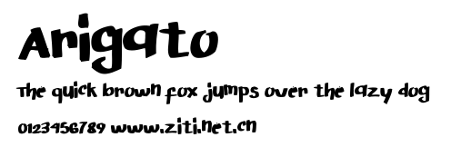 Arigato.ttf字體轉換器圖片