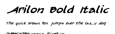 Arilon Bold Italic.ttf字體轉換器圖片