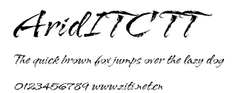 AridITC TT.ttf字體轉換器圖片