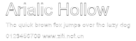 Arialic Hollow.ttf字體轉換器圖片