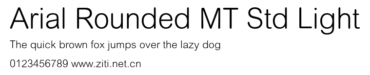 Arial Rounded MT Std Light.ttf字體轉換器圖片