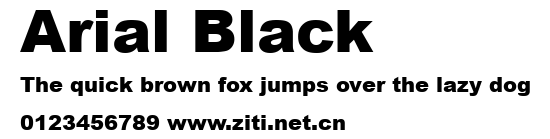 Arial Black.ttf字體轉換器圖片