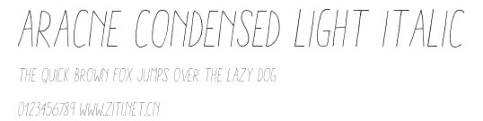 Aracne Condensed Light Italic.otf字體轉換器圖片