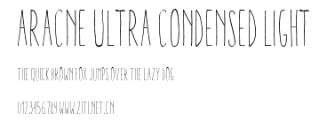 Aracne Ultra Condensed Light.ttf字體轉換器圖片