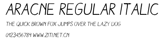 Aracne Regular Italic.ttf字體轉換器圖片