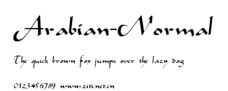 Arabian-Normal.ttf字體轉換器圖片