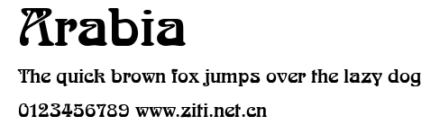 Arabia.ttf字體轉換器圖片