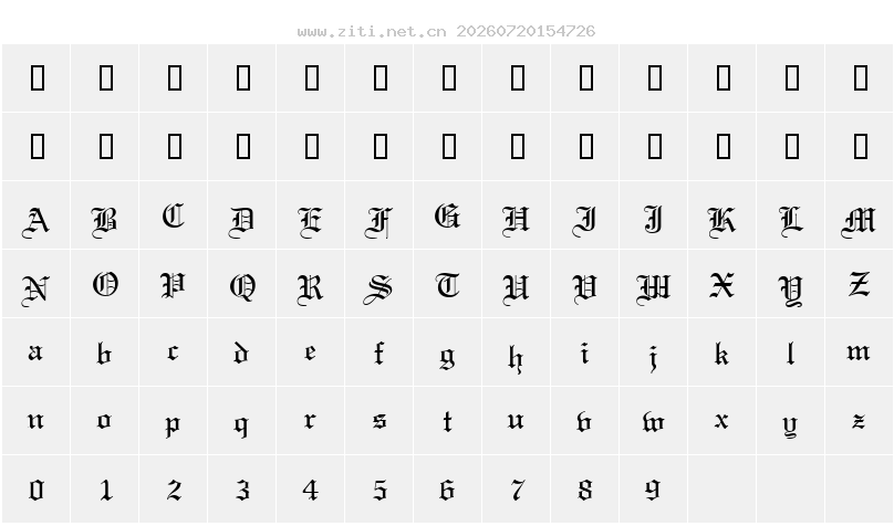 字符映射圖