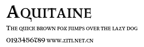 Aquitaine.ttf字體轉換器圖片
