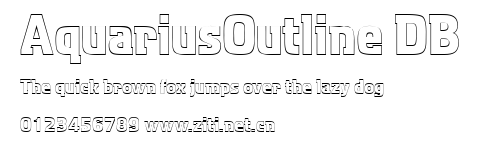 AquariusOutline DB.ttf字體轉換器圖片